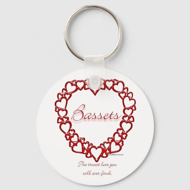 Basset Hound True Love - Key Chain (Front)