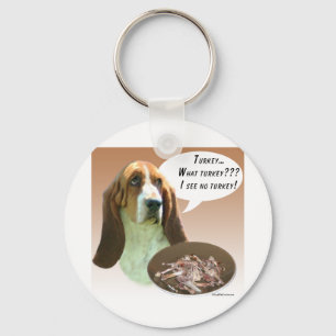 Basset Hound Turkey Key Ring