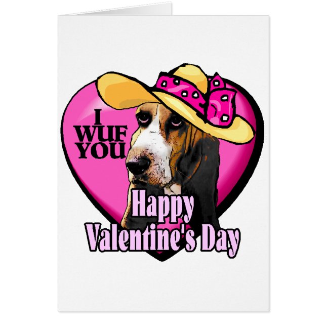 Basset Hound Valentines Day (Front)