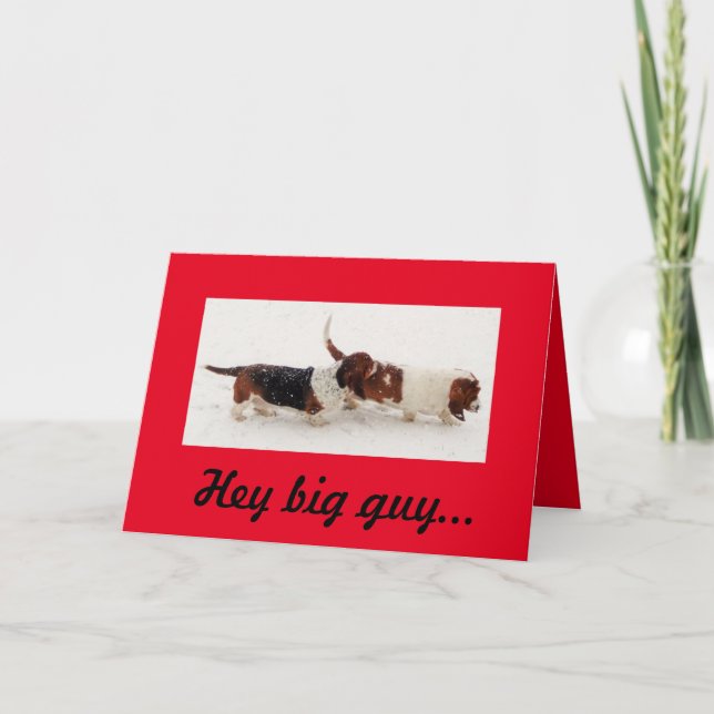 Basset Hound Valentine's Day card (Front)