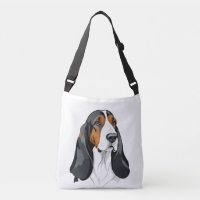 Basset Hound Vector Graphic Art Portrait Animal
