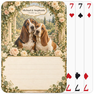 Basset Hound Wedding Guest Book Signing Deck Playing Cards