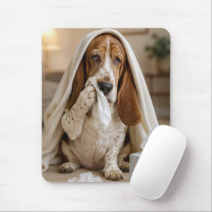 Basset Hound with the Sniffles Mouse Pad