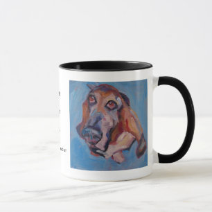 Basset Hound WOOF! Mug • Pet Portraits • E Fra