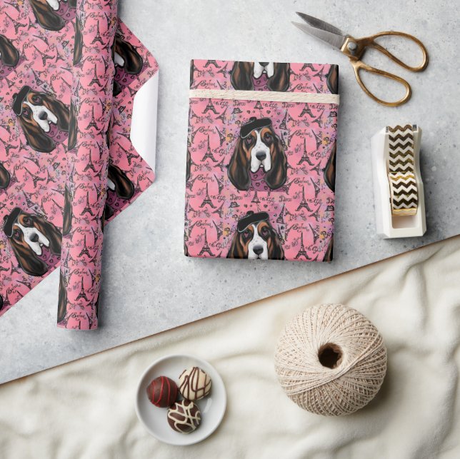Basset Hound Wrapping Paper (Crafts)
