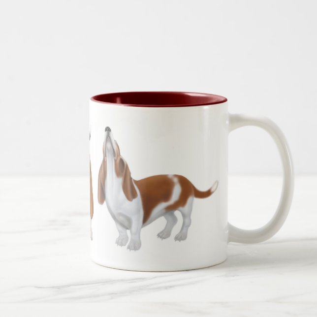 Basset Hounds Two Tone Mug (Right)