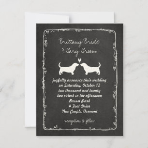 Basset Hounds Wedding Announcement