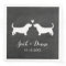 Basset Hounds Wedding Couple with Custom Text