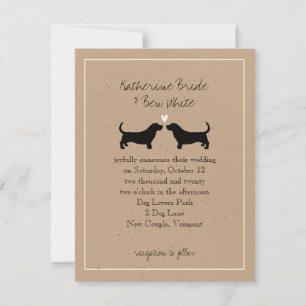 Basset Hounds Wedding Invitation
