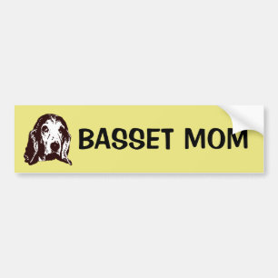 Basset Mum Bumper Sticker