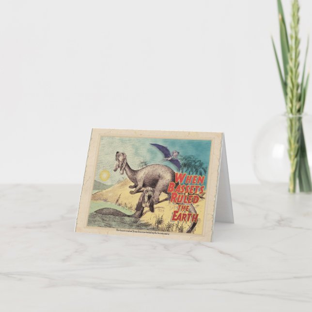 Basset-o-saurus: The origin of bassets Card (Front)