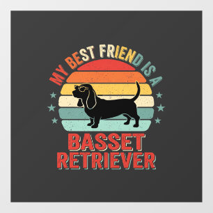Basset Retriever Retro Sunset Dog