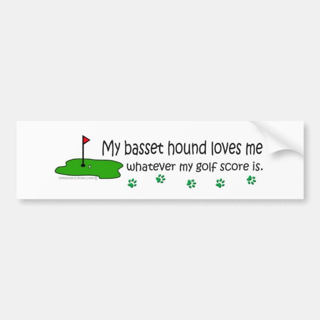 BassetHound Bumper Sticker (Front)