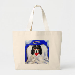 Bassett Hound Angel Large Tote Bag