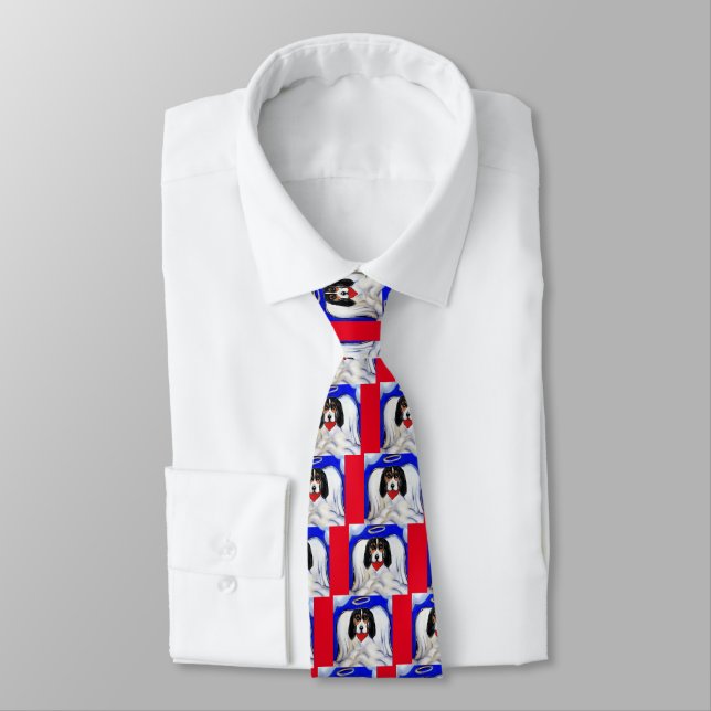 Bassett Hound Angel Tie (Tied)