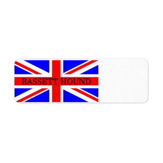 bassett hound name on flag return address label