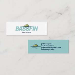 Bassfin Logo Fishing or Outdoor Brand Mini Business Card