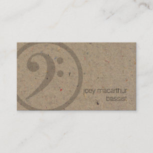 Bassist Bass Clef Icon Music Business Card