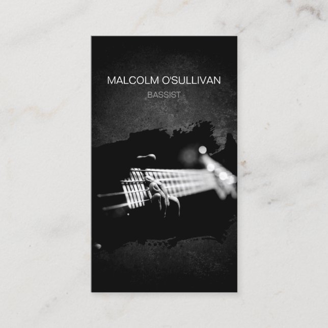 Bassist Bass Guitarist Musician Business Card (Front)