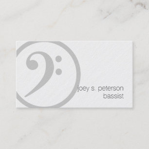 Bassist Bold Bass Clef Icon Music Business Card