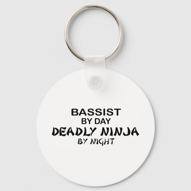 Bassist Deadly Ninja by Night Key Ring (Front)