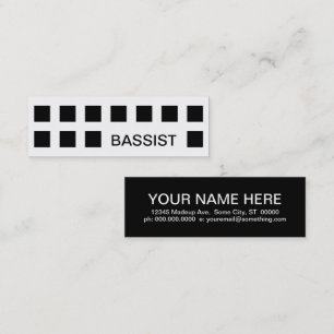 BASSIST (mod squares) Mini Business Card