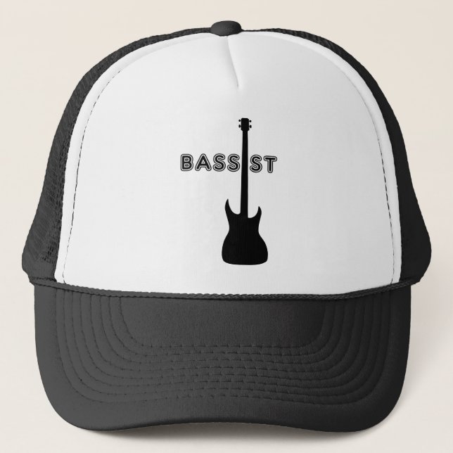 Bassist Silhouette Trucker Hat (Front)