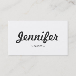 Bassist - Stylish Simple Concise Business Card