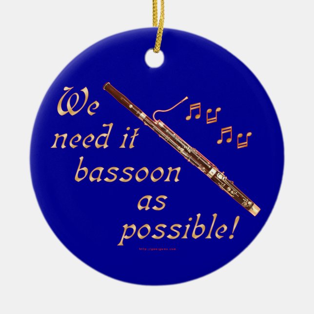 Bassoon as Possible Ceramic Tree Decoration (Front)