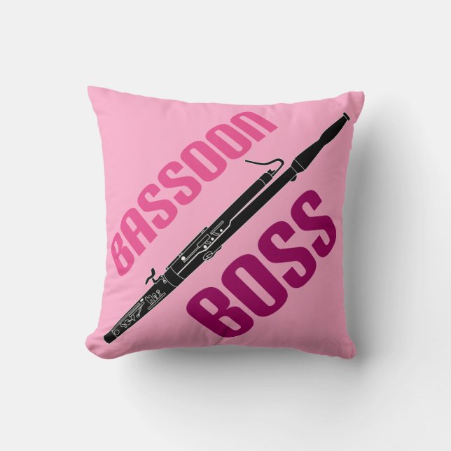 Bassoon Boss Music Quote Gift Idea Cushion (Front)