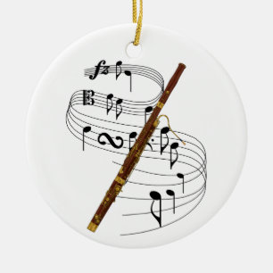 Bassoon Ceramic Tree Decoration
