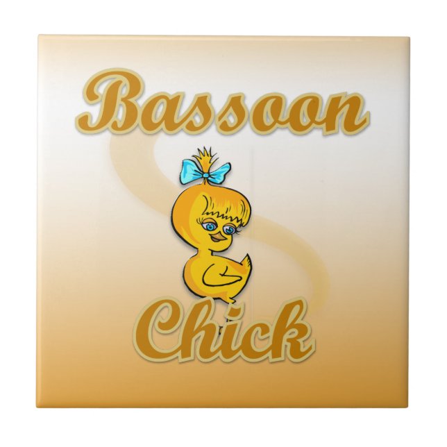 Bassoon chick ceramic tile (Front)