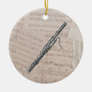 Bassoon Christmas Holiday Ornament