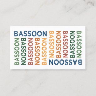 Bassoon Colourful Business Card