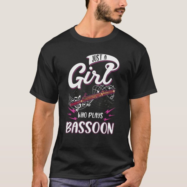 Bassoon Girl Bassoon Player Bassoonist T-Shirt (Front)