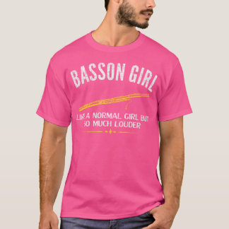Bassoon Girl Louder So Much Louder Funny Music Orc T-Shirt