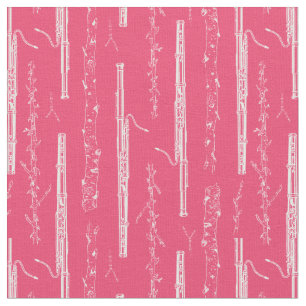 Bassoon Instrument Music Orchestra Band Craft Pink Fabric