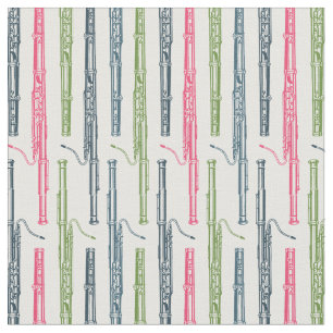 Bassoon Instrument Music Orchestra Band Multicolor Fabric
