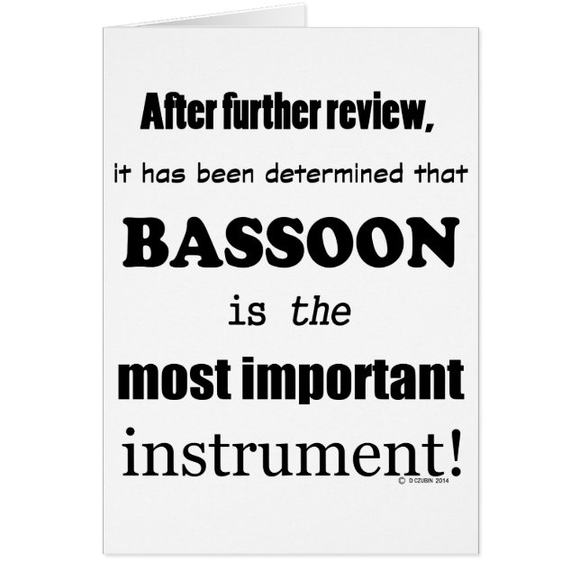Bassoon  Most Important Instrument (Front)