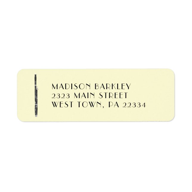 Bassoon Music Teacher Return Address Label (Front)