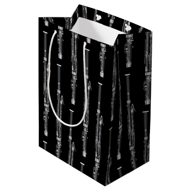 Bassoon Musician Music Teacher Woodwind Medium Gift Bag (Back Angled)