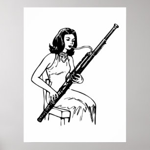 Bassoon Player Poster
