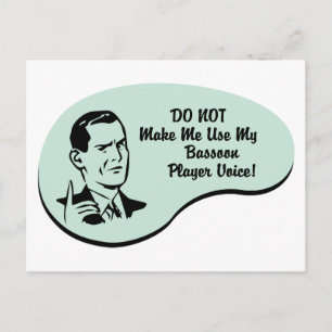 Bassoon Player Voice Postcard