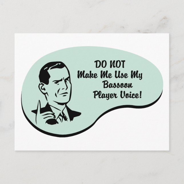 Bassoon Player Voice Postcard (Front)