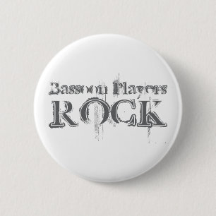 Bassoon Players Rock 6 Cm Round Badge