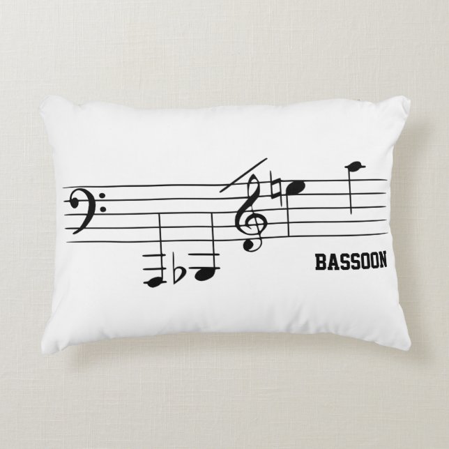 Bassoon Playing Range Decorative Cushion (Front)