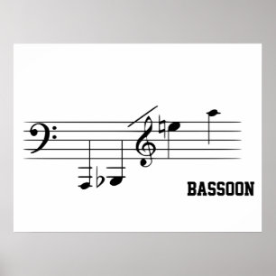 Bassoon Playing Range Poster
