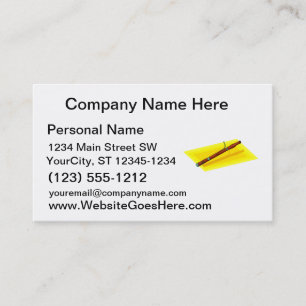 Bassoon with yellow background image graphic business card
