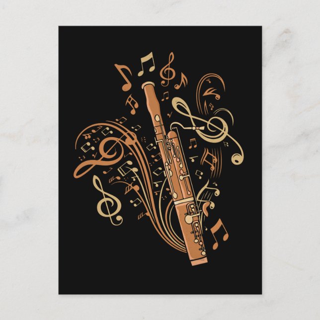 Bassoonist Gift Men Jazz Music Lover Women Bassoon Postcard (Front)