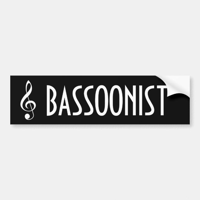 Bassoonist Music Band Bumper Sticker Gift (Front)